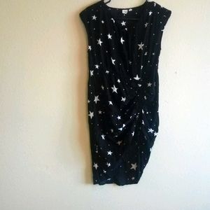 GAP Black starry scrunch dress